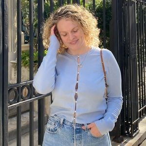 ZARA Cardigan Pearl Buttons